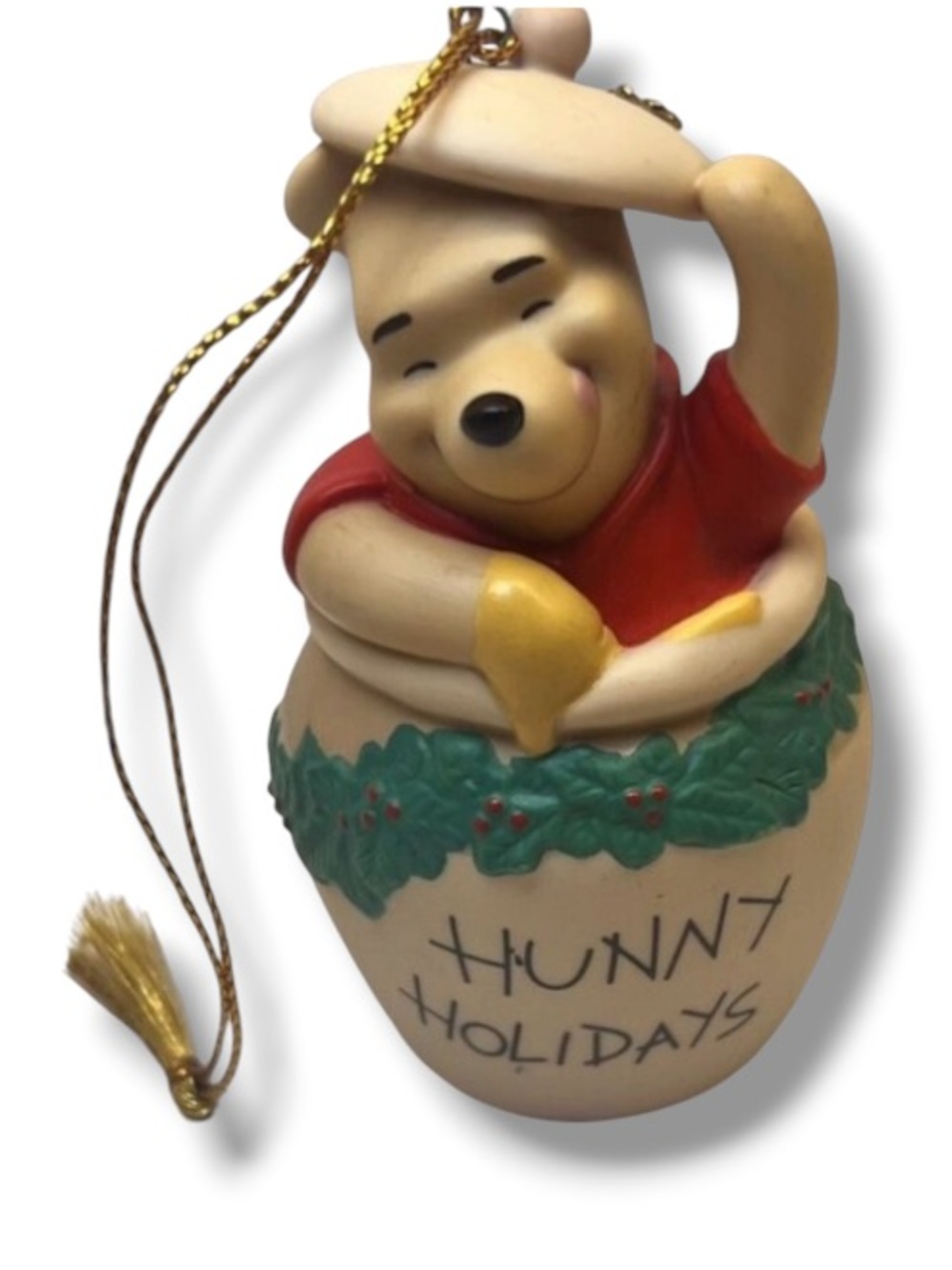 Disney Winnie the Pooh Vintage Hunny Holidays Christmas Ornament Holiday Rare